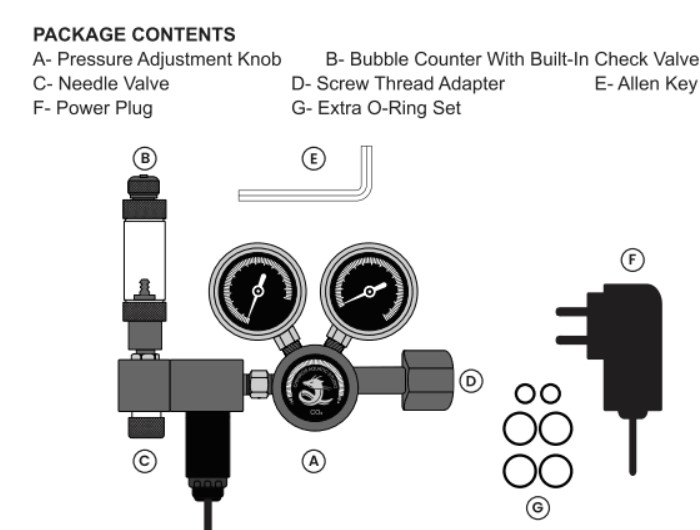 Chihiros CO2 pro regulator til akvarium