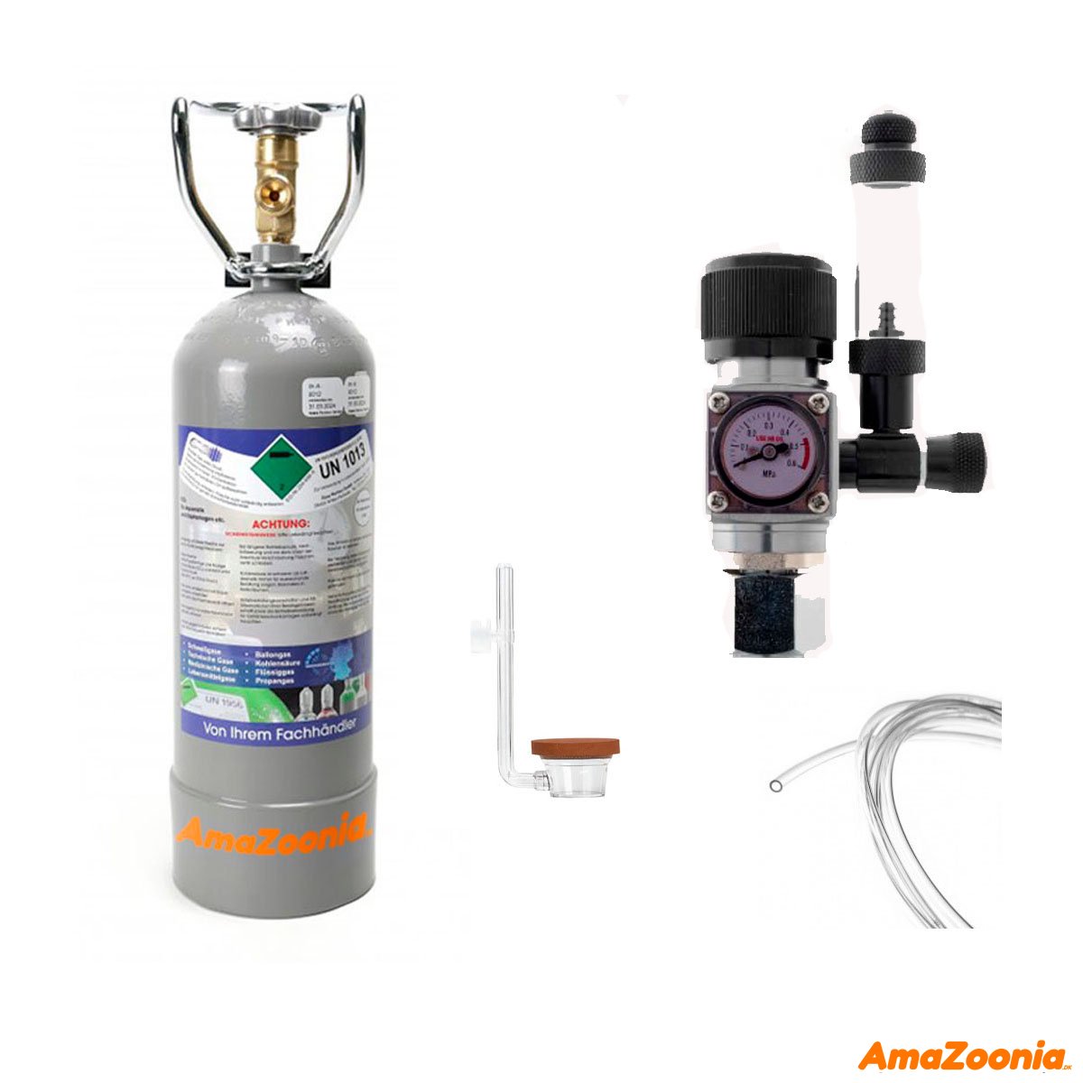  CO2 SW-1 Komplet st 2 Kg CO2 flaske Twinstar Neo Diffuser str. L (over 120 liter akvarium)