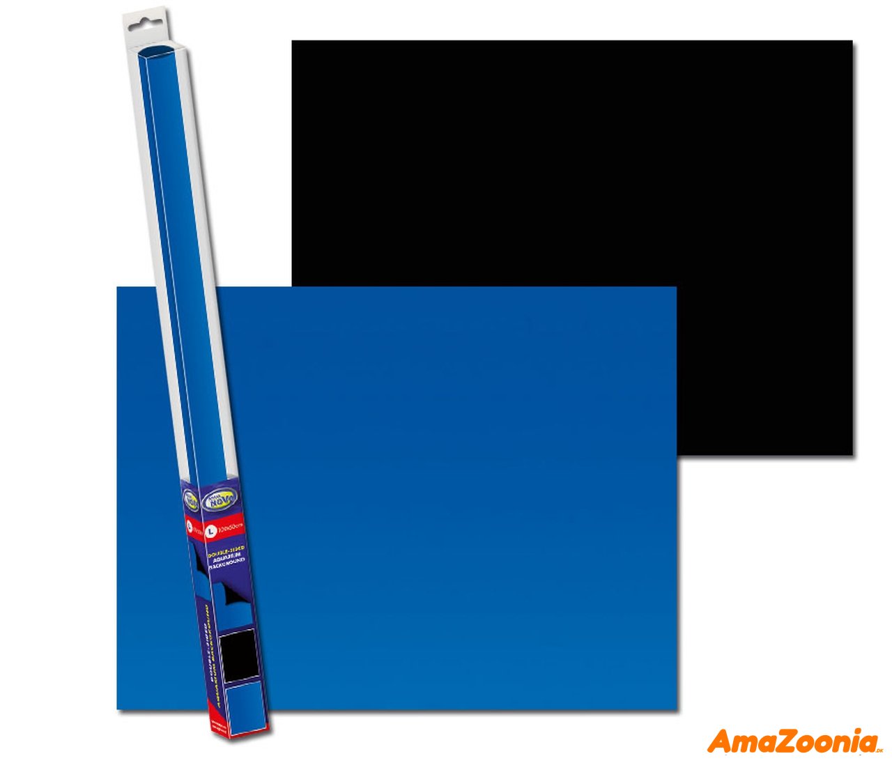 Akvarie baggrund bl/sort 60cm