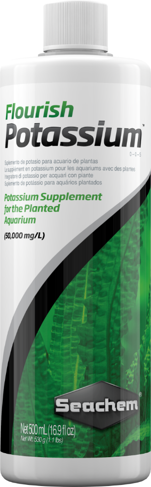 Flourish Potassium 500 ml Seachem pleje - AmaZoonia.dk
